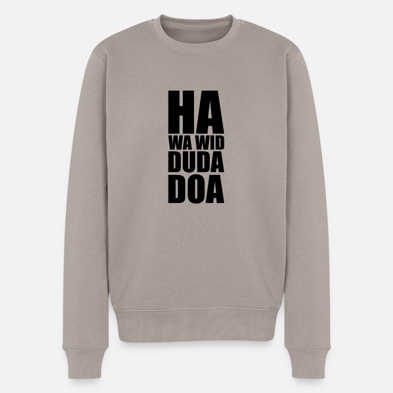 wa wid doa - Männer Premium Bio Pullover - Taupe