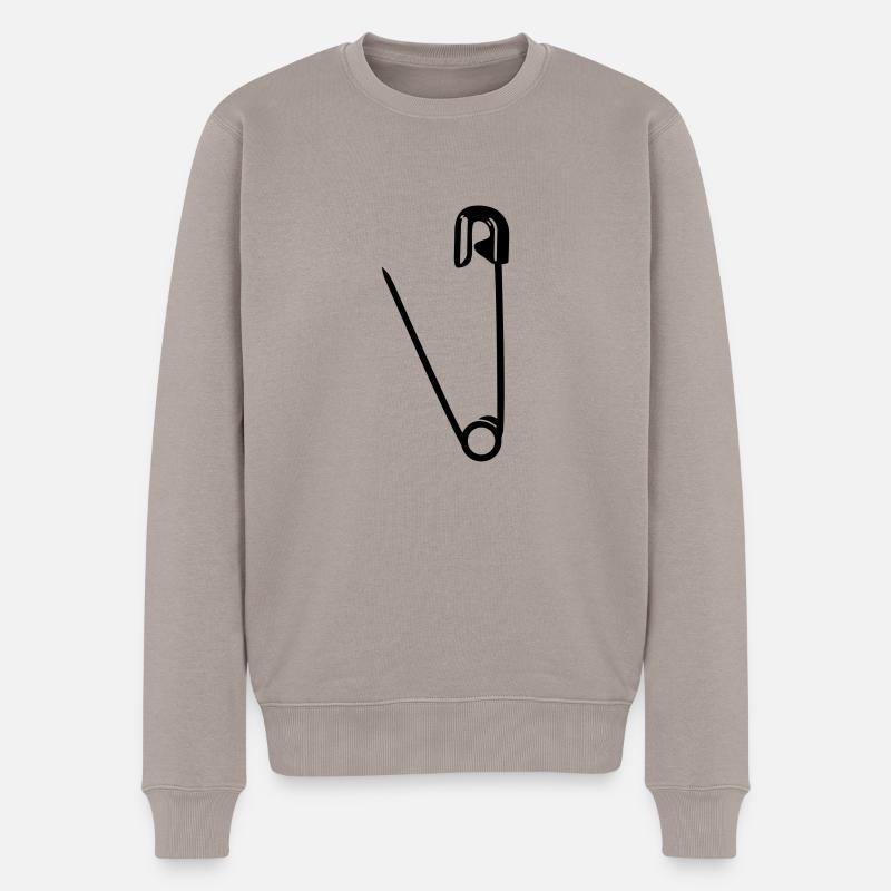 punk - Männer Premium Bio Pullover - Taupe