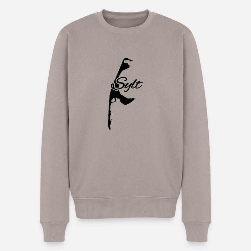 Sylt - Männer Premium Bio Pullover - Taupe