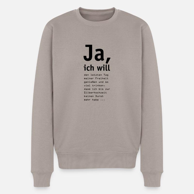 bachelor03 - Männer Premium Bio Pullover - Taupe