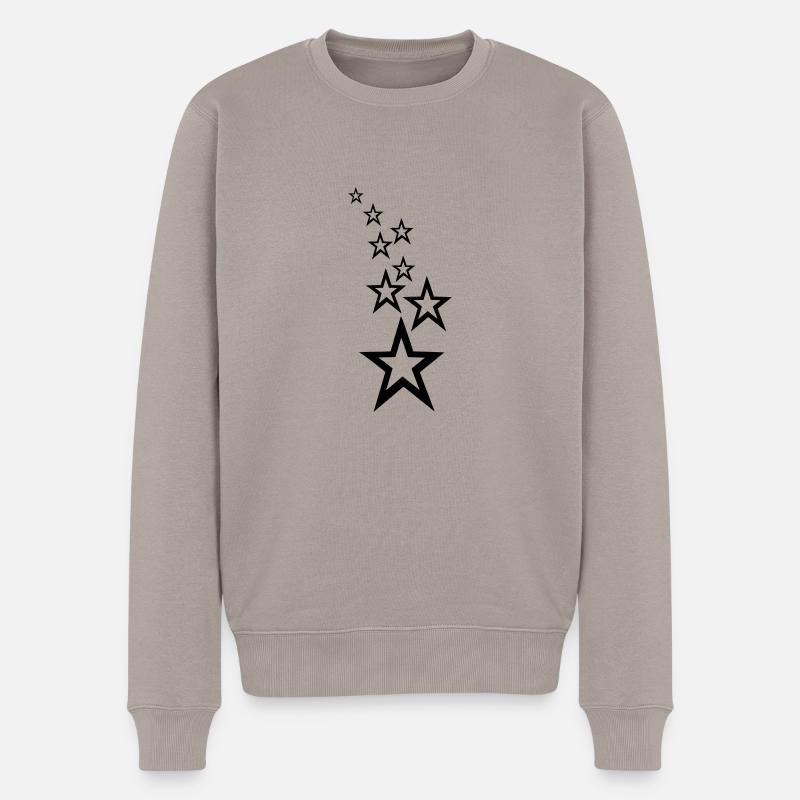 Stars - Männer Premium Bio Pullover - Taupe