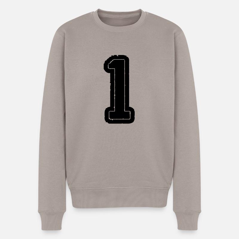 1 - Männer Premium Bio Pullover - Taupe
