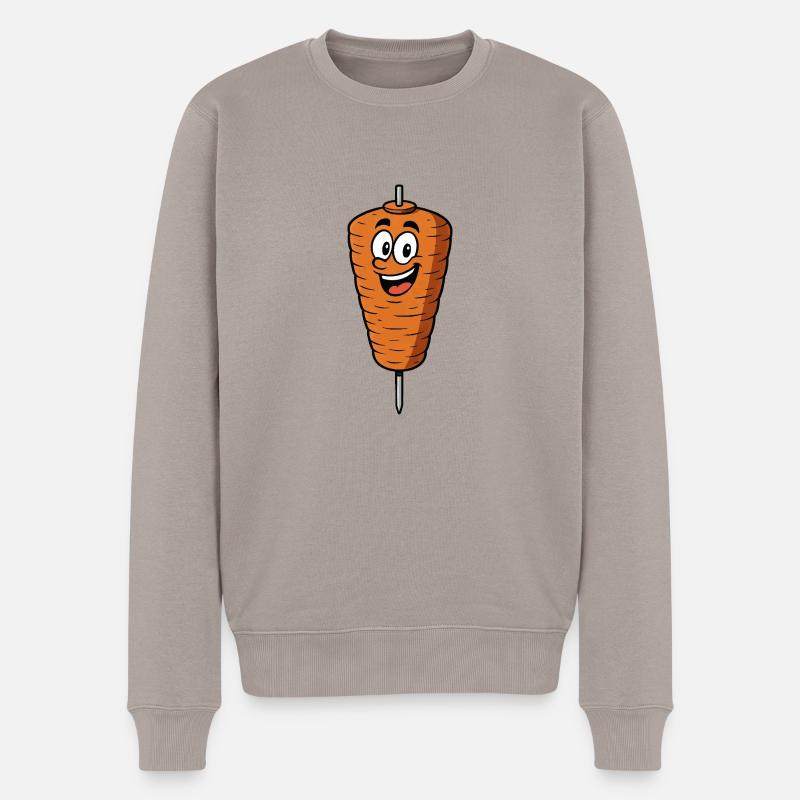 Döner Comic - Männer Premium Bio Pullover - Taupe