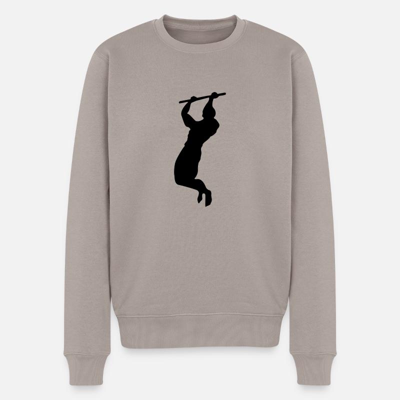 klimzuege mann - Männer Premium Bio Pullover - Taupe