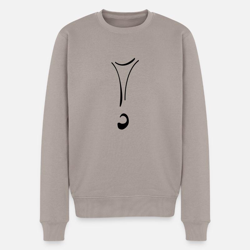ausrufezeichen - Männer Premium Bio Pullover - Taupe