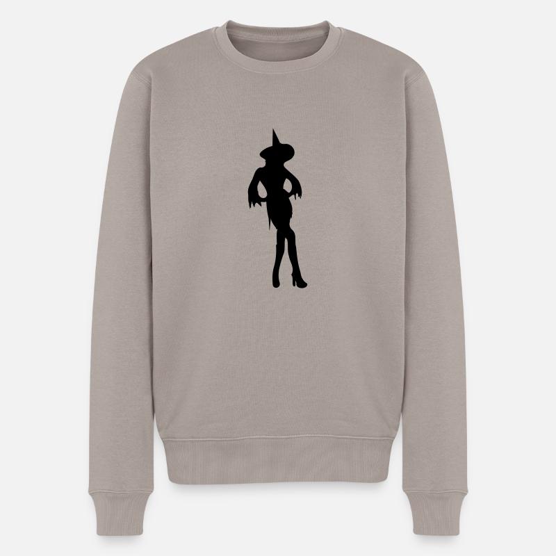 Sorcière / Witch / Halloween - Pull Premium bio Homme - taupe