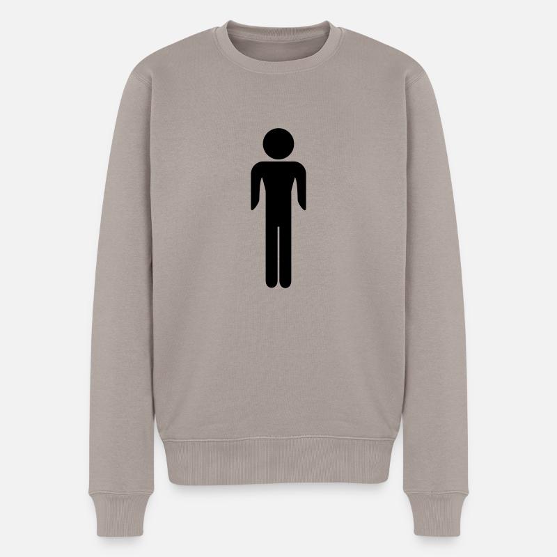 Man - Männer Premium Bio Pullover - Taupe