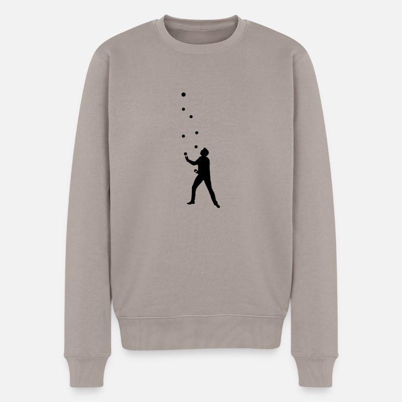 Jonglieren - Männer Premium Bio Pullover - Taupe