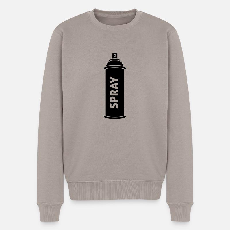 graffiti - Pull Premium bio Homme - taupe