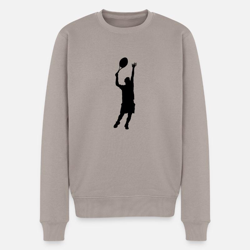 Tennis - Männer Premium Bio Pullover - Taupe