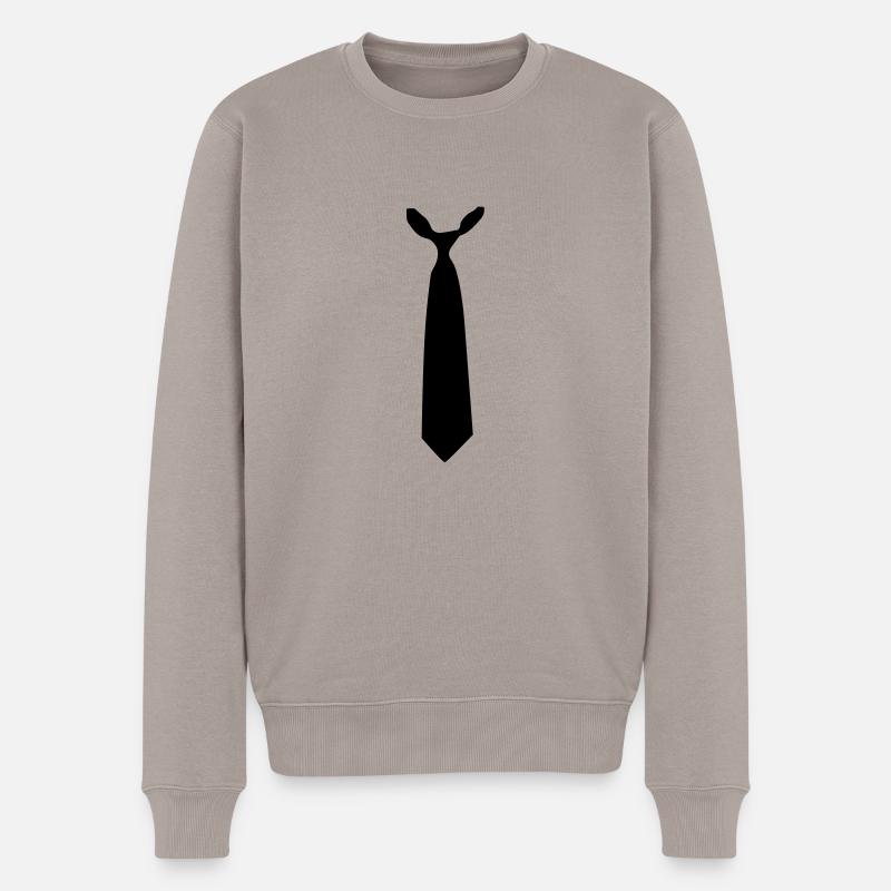 Kravatte - Männer Premium Bio Pullover - Taupe