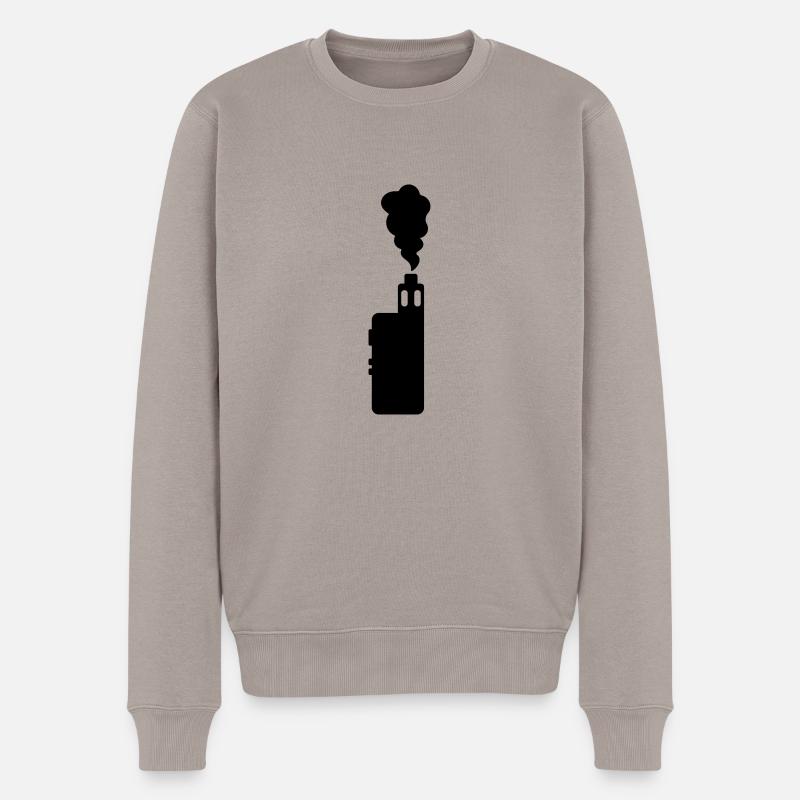 vape + smoke - Männer Premium Bio Pullover - Taupe