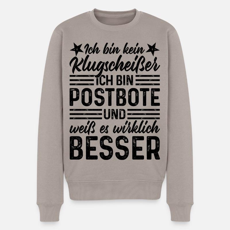 Postbote - Männer Premium Bio Pullover - Taupe