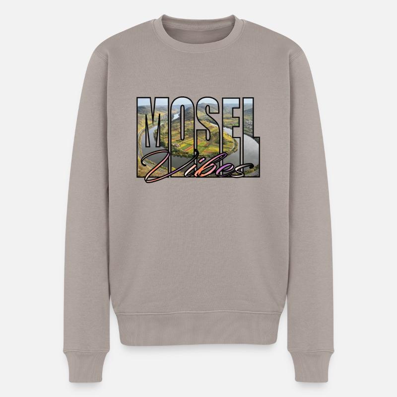 MOSELVibes - Männer Premium Bio Pullover - Taupe