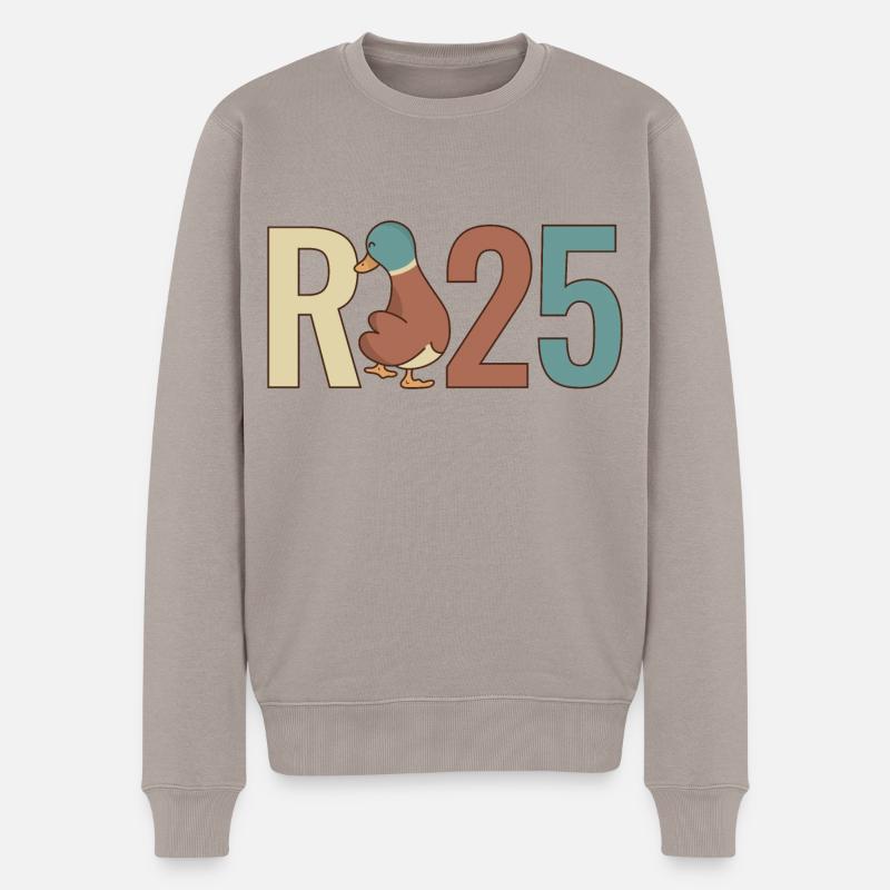 R Ente - Rente 2025 Geschenk - Männer Premium Bio Pullover - Taupe