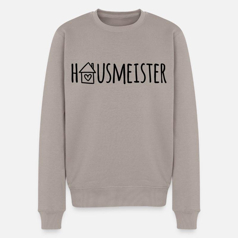 Hausmeister - Männer Premium Bio Pullover - Taupe