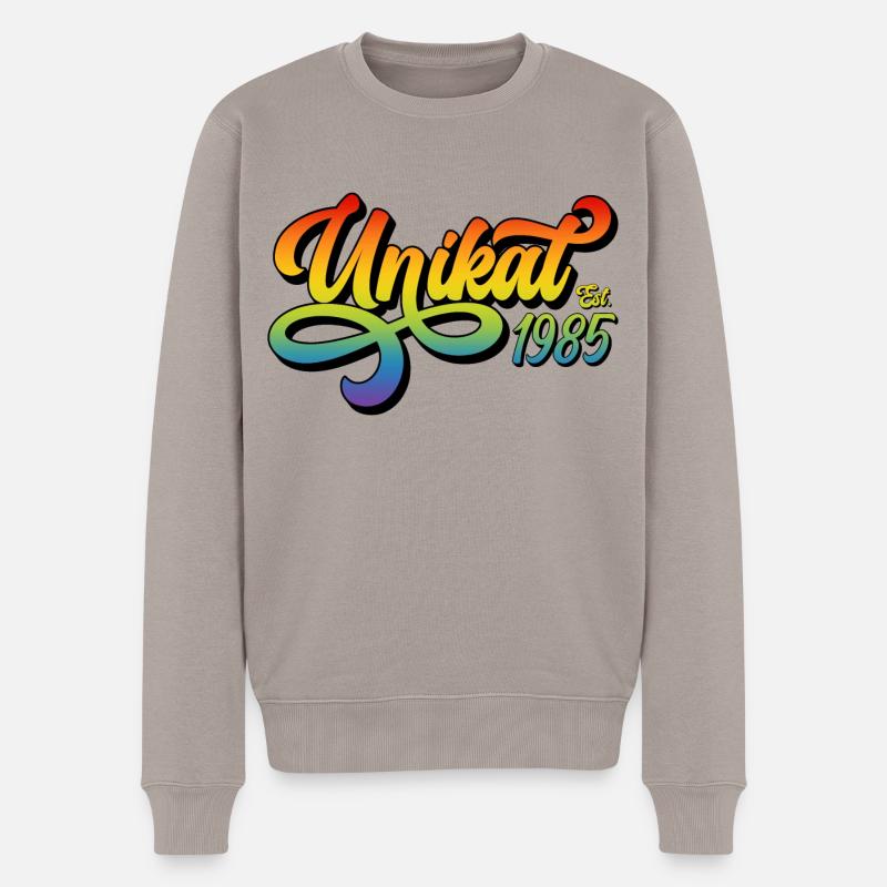 Unikat Est. 1985 - Männer Premium Bio Pullover - Taupe