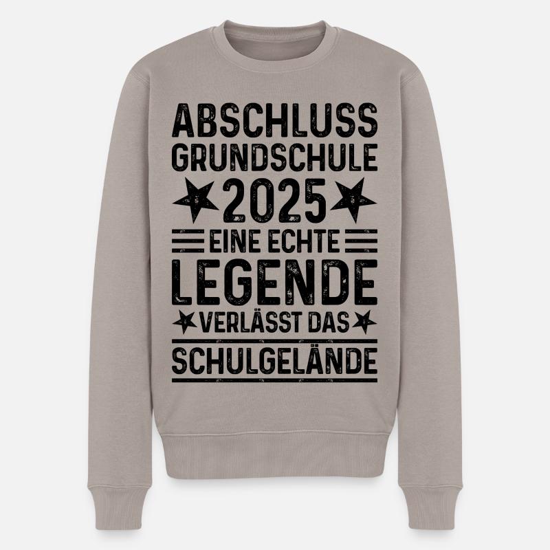 Abschluss 2025 Grundschule - Männer Premium Bio Pullover - Taupe