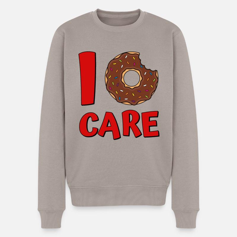 I Donut Care - Männer Premium Bio Pullover - Taupe