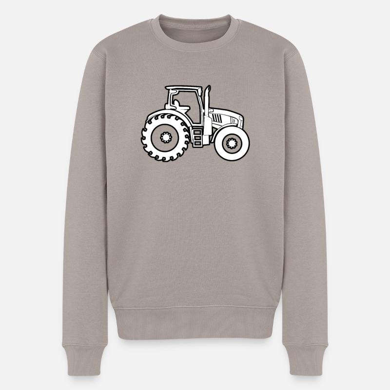 Tracteur - Pull Premium bio Homme - taupe