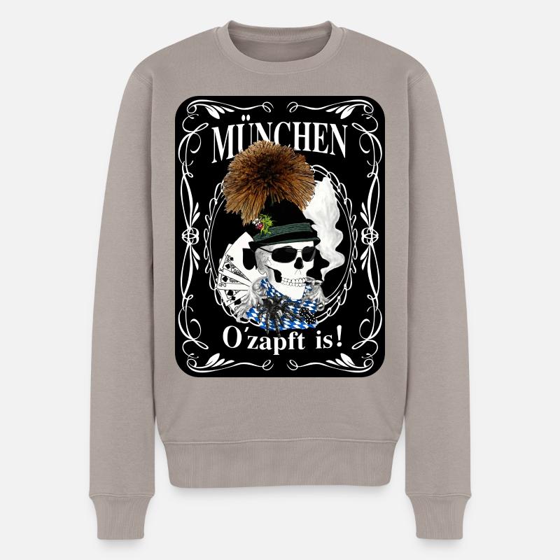 O´zapft is! - Männer Premium Bio Pullover - Taupe