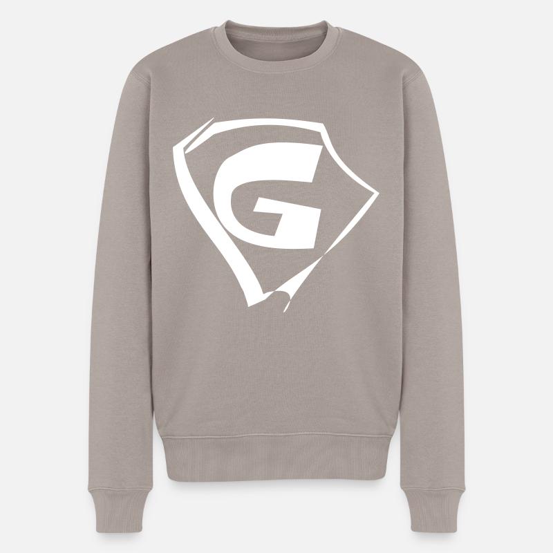 logo emblème G - Pull Premium bio Homme - taupe