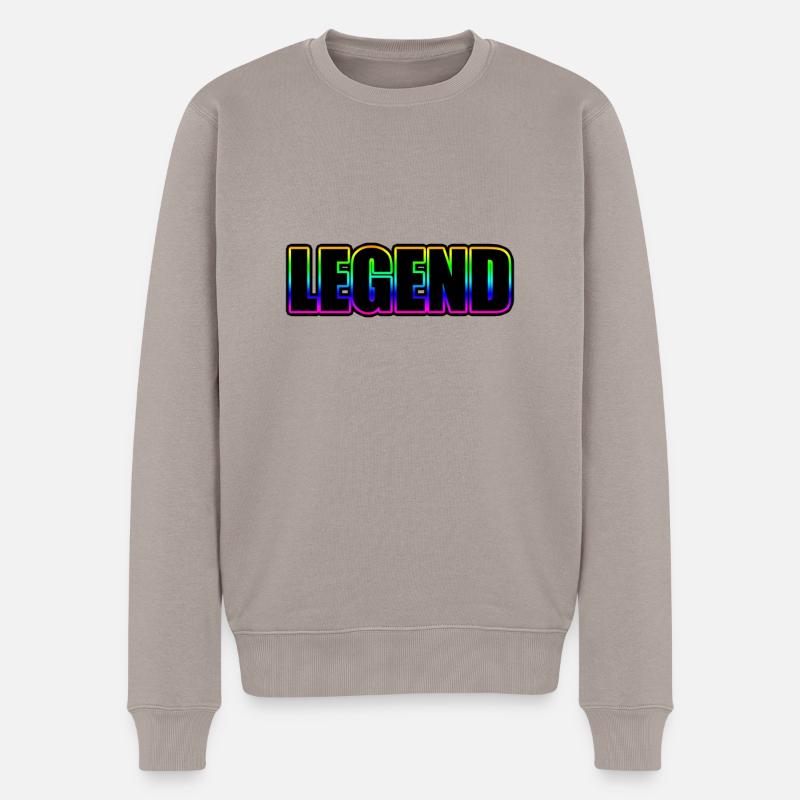 Legende - Männer Premium Bio Pullover - Taupe