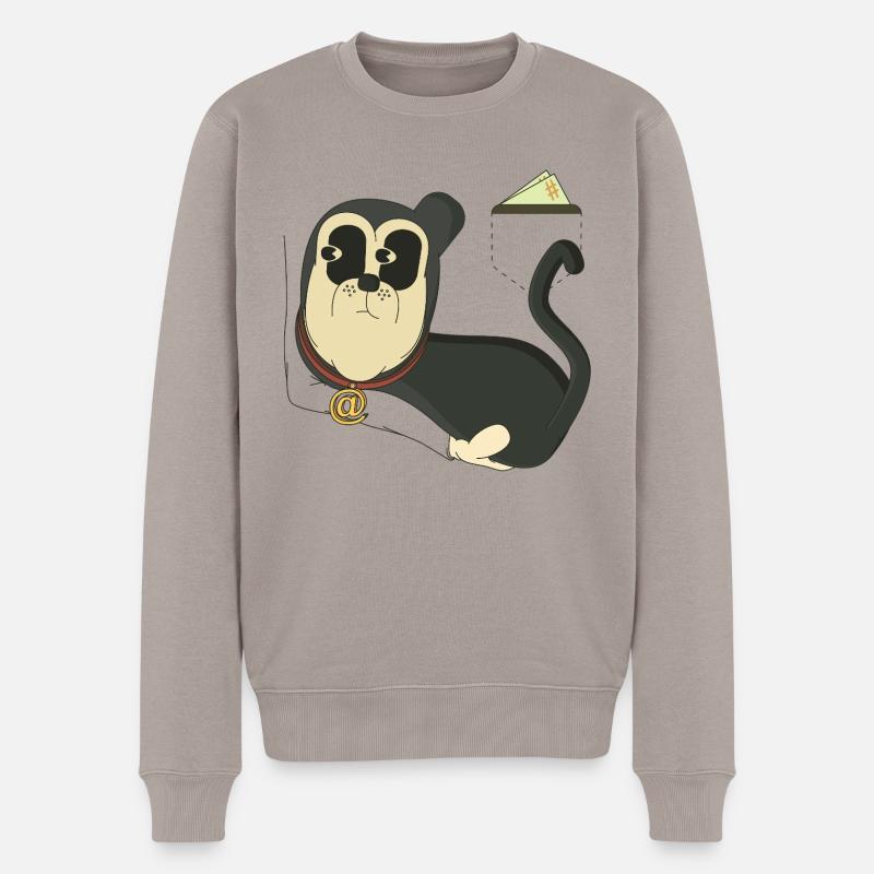 GEFALLEN - Männer Premium Bio Pullover - Taupe