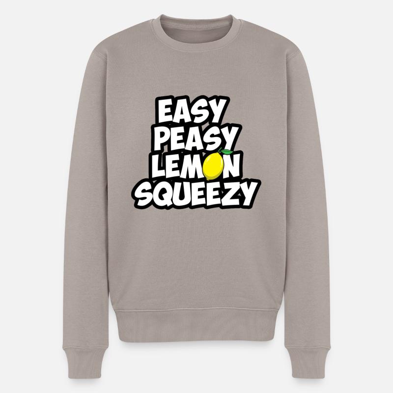 peasy facile squeezy de citron - Pull Premium bio Homme - taupe