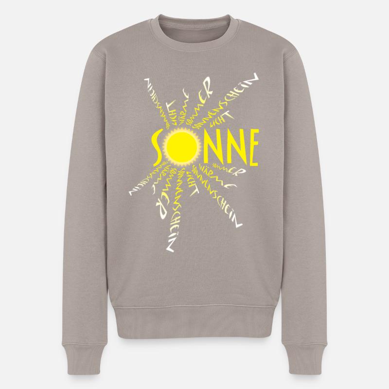 Sonne Sonnenschein - Männer Premium Bio Pullover - Taupe