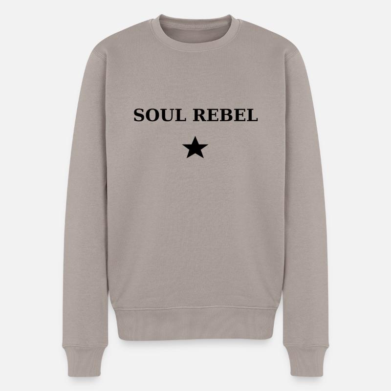 Seele Rebellen - Männer Premium Bio Pullover - Taupe