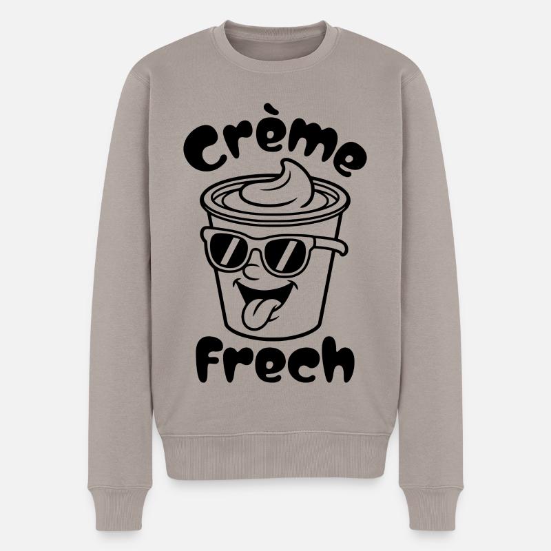 Crème Frech - Männer Premium Bio Pullover - Taupe