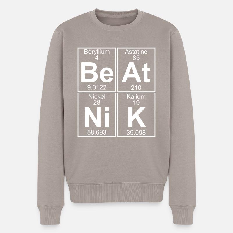 Sei-At-Ni-K (Beatnik) - Full - Männer Premium Bio Pullover - Taupe