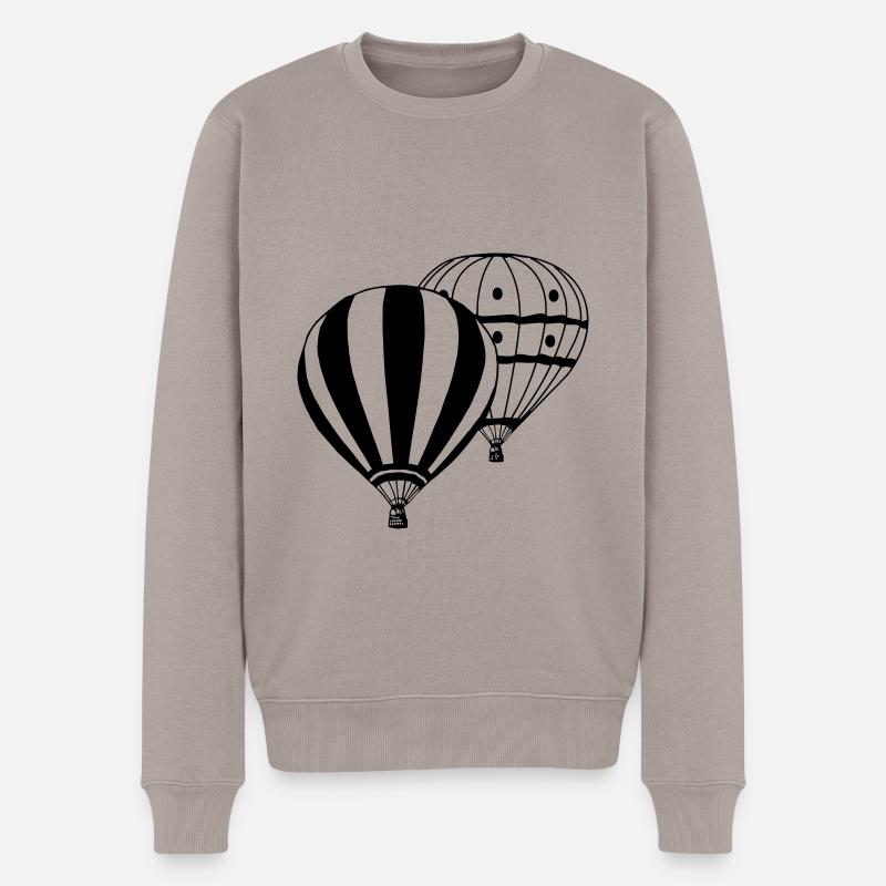 Heißluftballon Ballonfahrer Ballonfahrt 2 (25) - Männer Premium Bio Pullover - Taupe