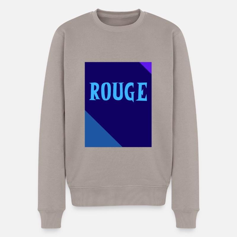 ROUGE Tableau Rectangle Triangles - Pull Premium bio Homme - taupe