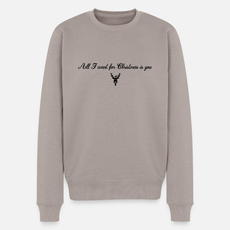 Mein Weihnachts will bist du - Männer Premium Bio Pullover - Taupe