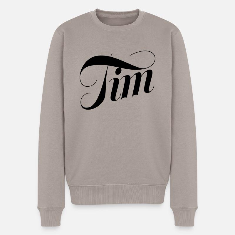 Tim - Männer Premium Bio Pullover - Taupe