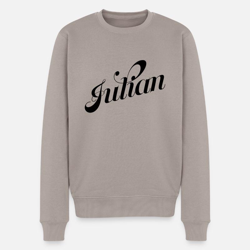 Julian - Männer Premium Bio Pullover - Taupe