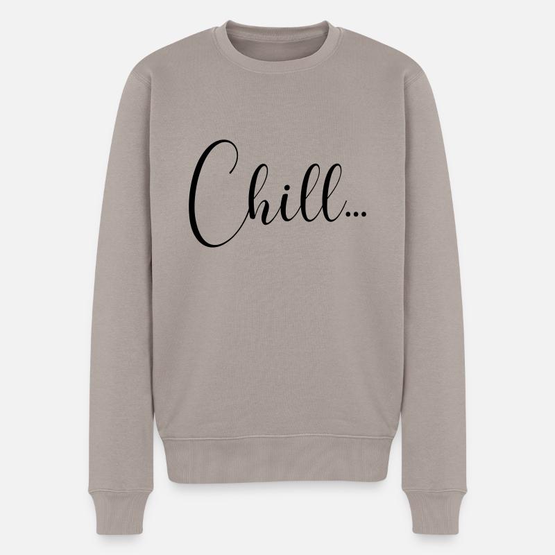 CHILL - Männer Premium Bio Pullover - Taupe