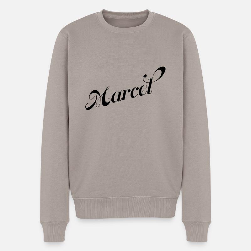 Marcel - Männer Premium Bio Pullover - Taupe