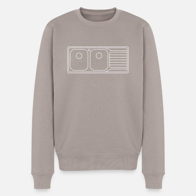 évier_double_av6 - Pull Premium bio Homme - taupe