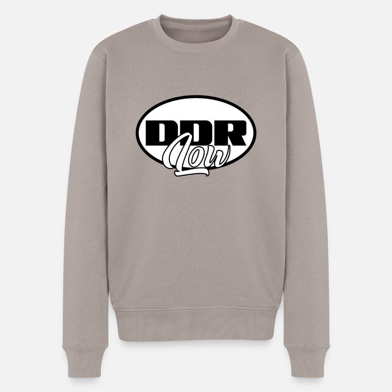 LOW DDR Custom Tuning Logo - Männer Premium Bio Pullover - Taupe