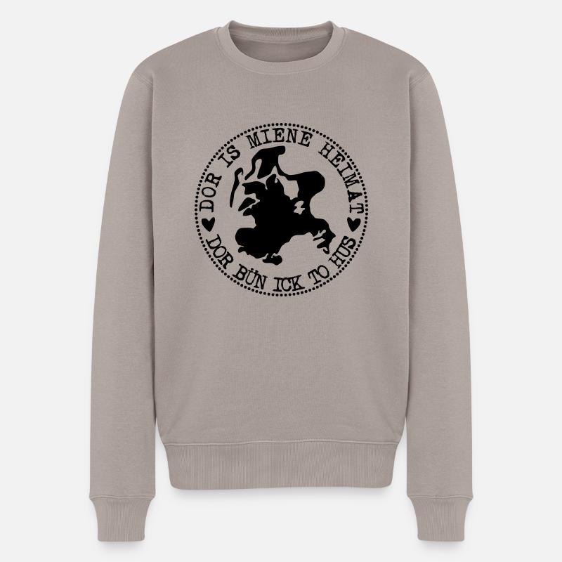 ruegen heimat - Männer Premium Bio Pullover - Taupe