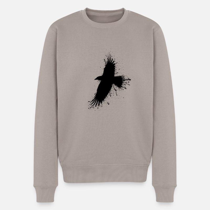 Ink Raven - Männer Premium Bio Pullover - Taupe