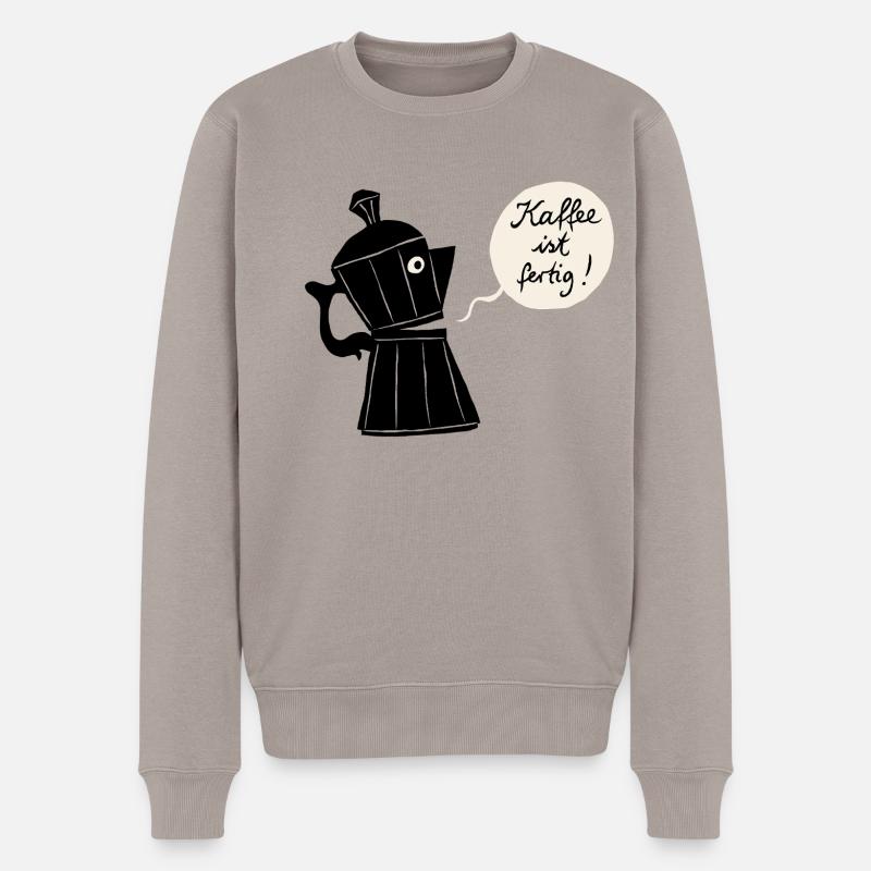 Le café est prêt - Pull Premium bio Homme - taupe