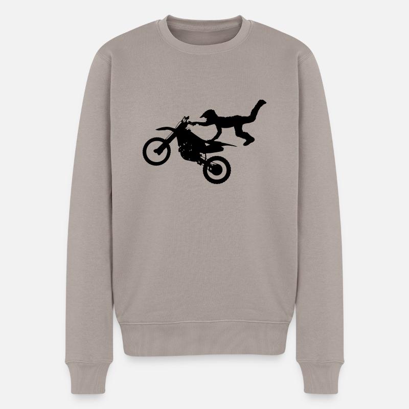Motorcross - Männer Premium Bio Pullover - Taupe