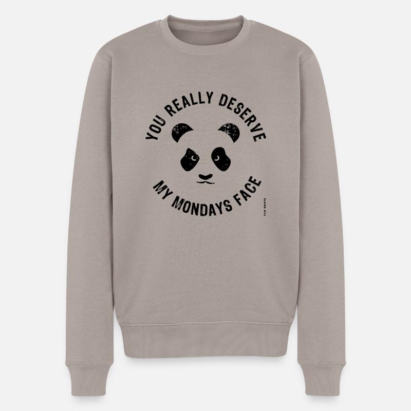 Visage du lundi - Pull Premium bio Homme - taupe