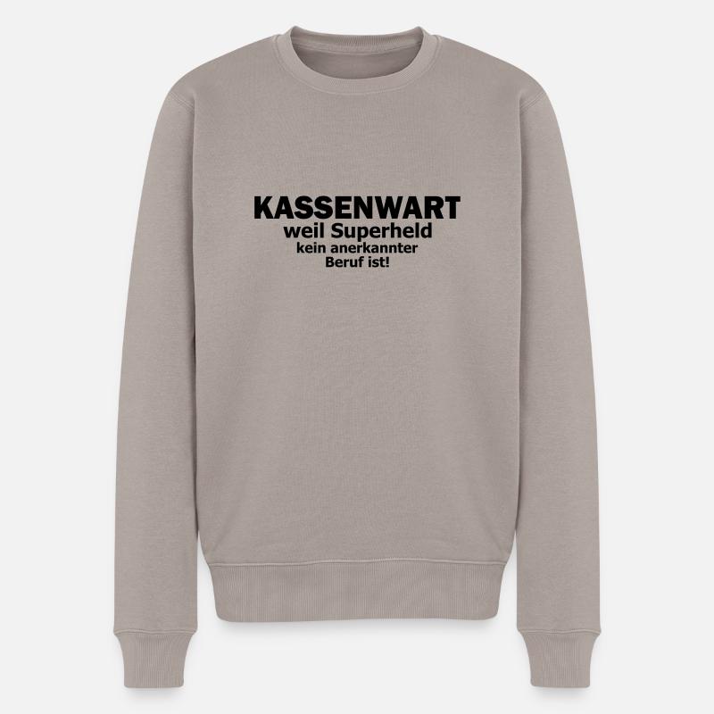 kassenwart - Männer Premium Bio Pullover - Taupe