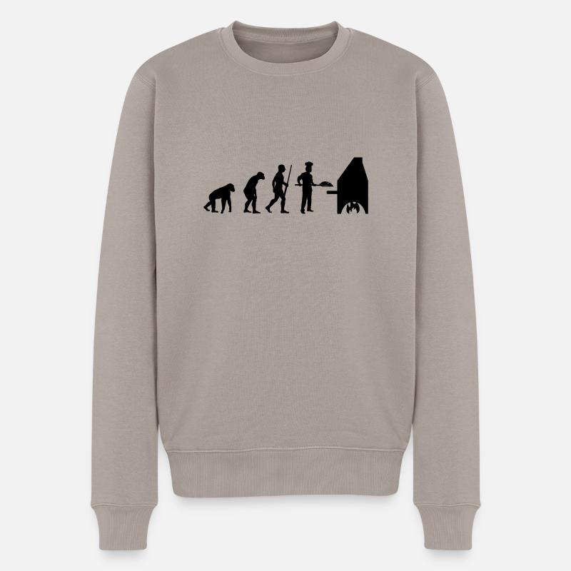 Bäcker Baker Evolution - Männer Premium Bio Pullover - Taupe