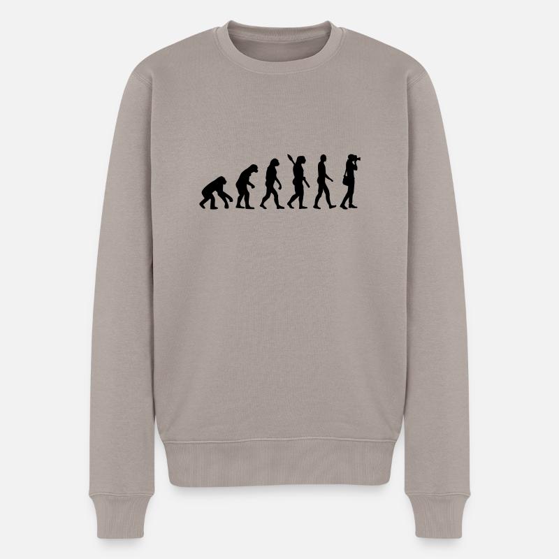 Évolution Photographe - Pull Premium bio Homme - taupe